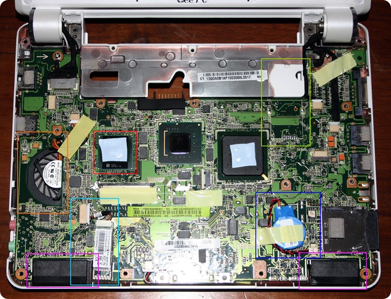18 - MotherBoard front Asus eee pc 901 color